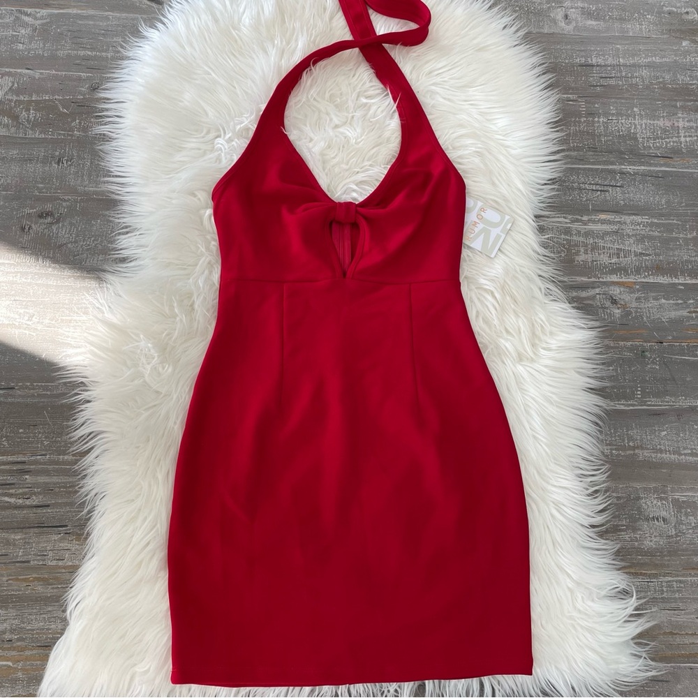 Rumor NWT Halter Cut-Out Mini Dress | Size 8